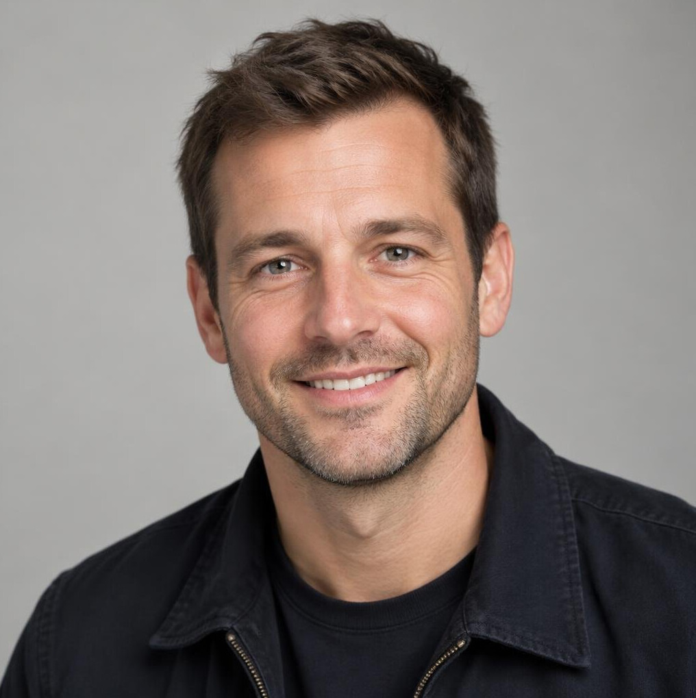 Portrait of a smiling man in a casual jacket